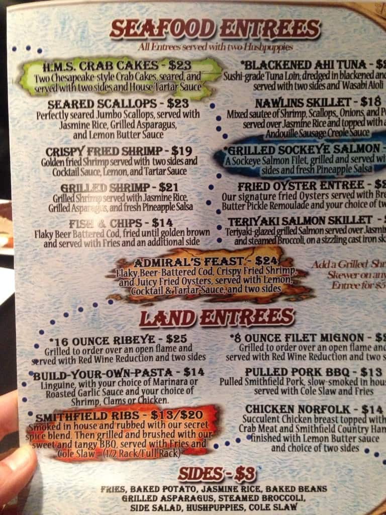 Menu at Holy Mackerel BBQ, Williamsburg