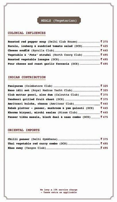 Delhi Club House Menu, Menu for Delhi Club House, R K Puram, New Delhi ...