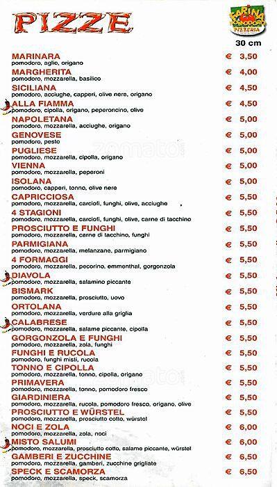 Menu di El Harm Elmachi 