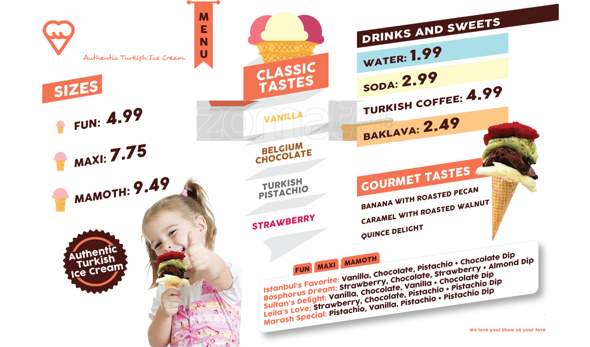 Marash Authentic Turkish Ice Cream Menu Urbanspoon/Zomato