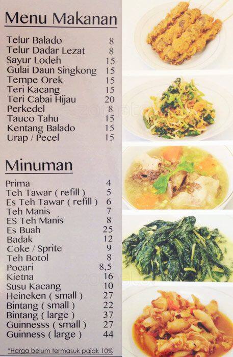 Pondok Lezat Menu, Menu for Pondok Lezat, Pantai Indah 