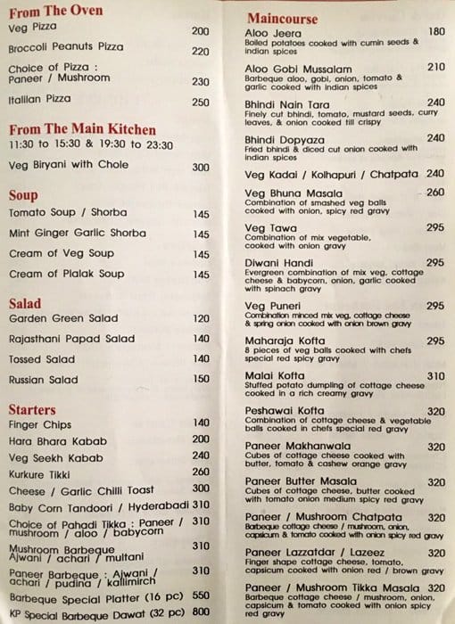 Nandi Restaurant & Bar Menu - Zomato