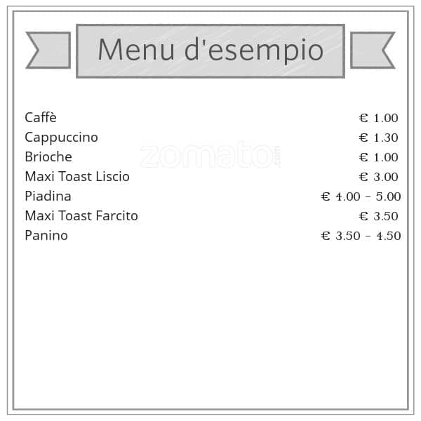 Menu di Sampei Bar 