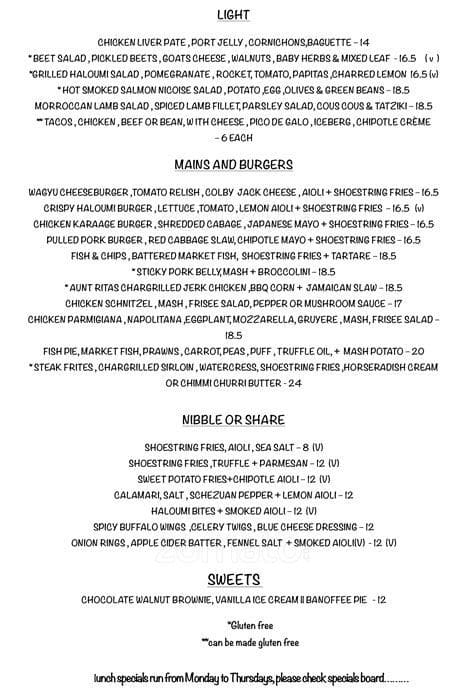 Tipple Bar and Bistro Menu, Menu for Tipple Bar and Bistro, Surry Hills ...