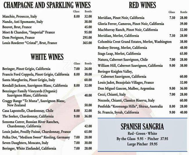 Menu at Lobster Box pub & bar, New Rochelle, 34 City Island Ave