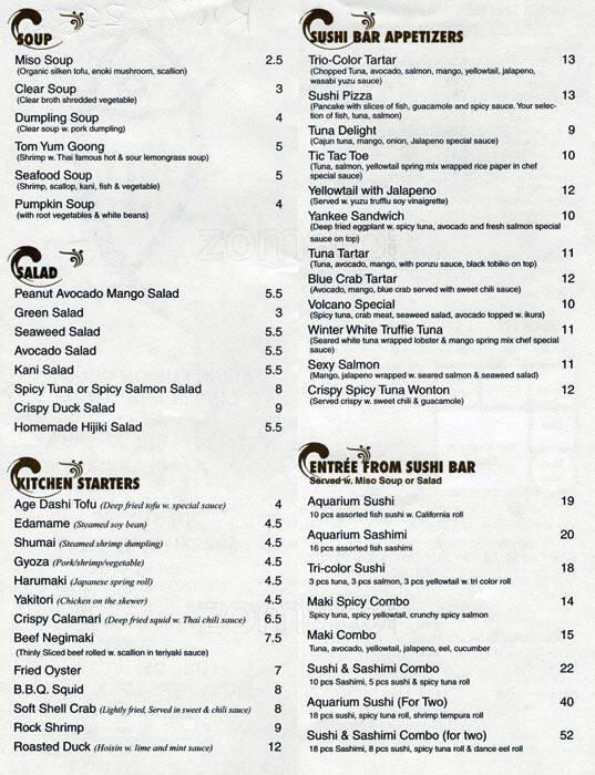 Aji Fusion Sushi Menu, Menu for Aji Fusion Sushi, Park Slope, New York