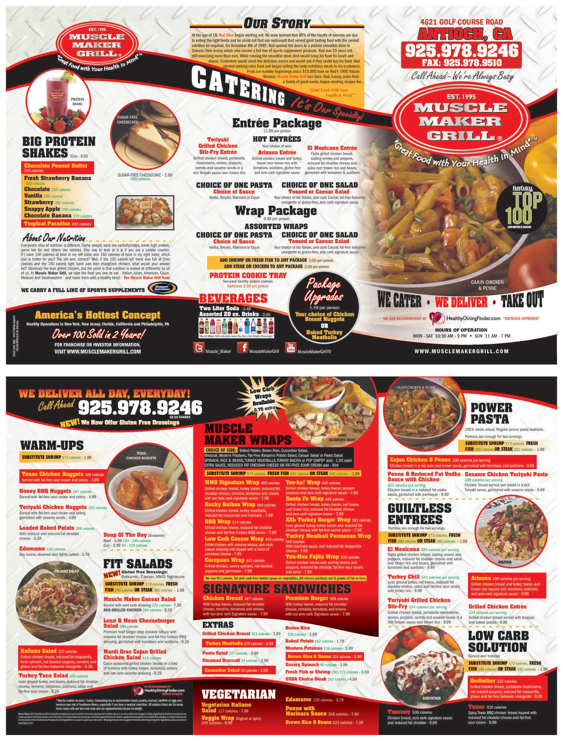 Printable Muscle Maker Grill Menu - Free Printable Templates