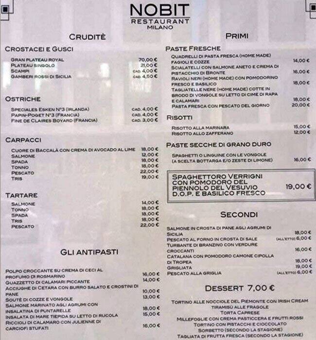 Menu di Nobit 