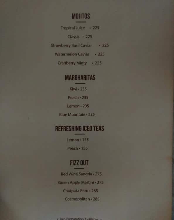 Menu of World Platter, Athwa, Surat