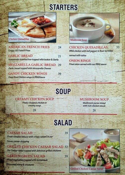 Gandy Steak House Menu, Menu for Gandy Steak House, Hayam