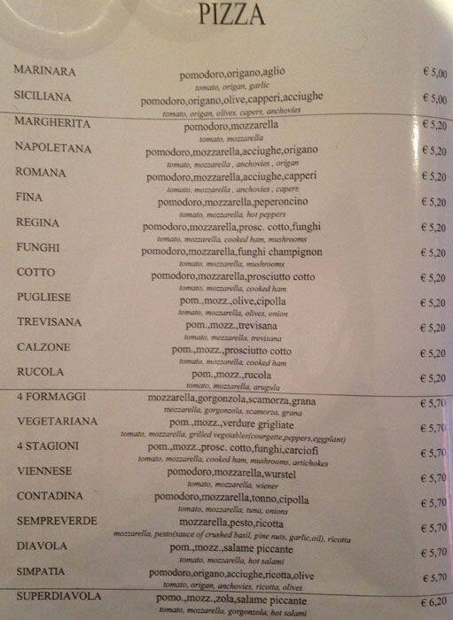 Menu di Ristorante Pizzeria Metropolis 