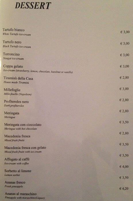 Menu di Ristorante Pizzeria Metropolis 