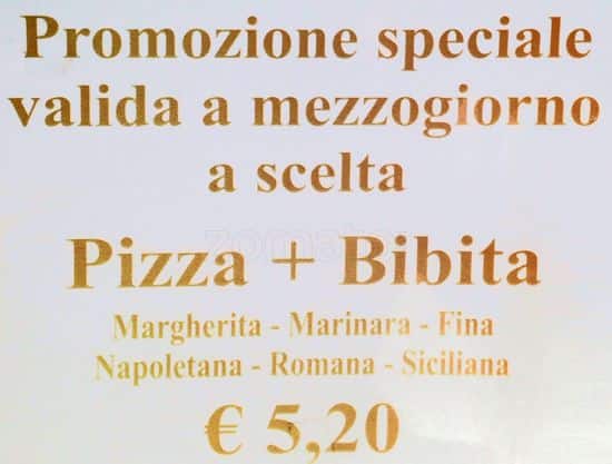 Menu di Ristorante Pizzeria Metropolis 