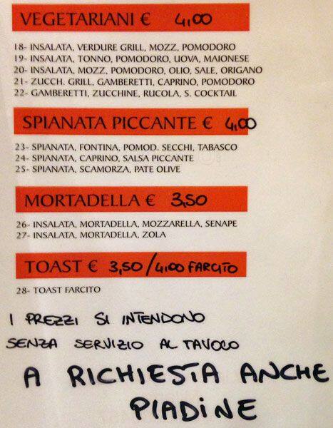 Menu di Pane E Vita 