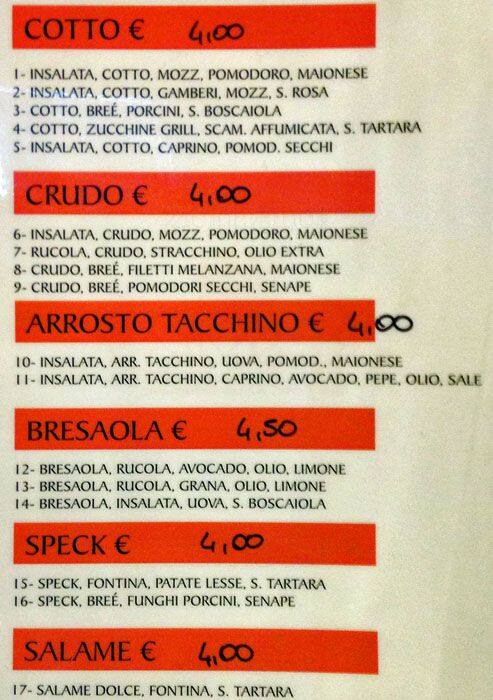 Menu di Pane E Vita 