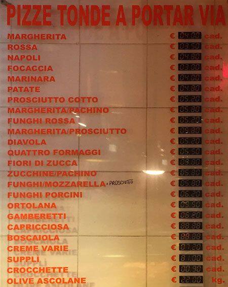 Menu di Pane e Salame 