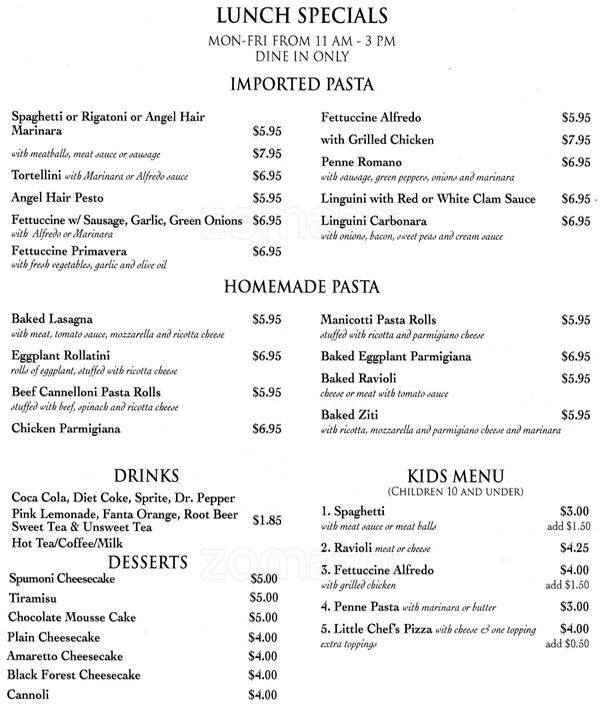 Italian Garden Menu Menu For Italian Garden San Marcos San Marcos