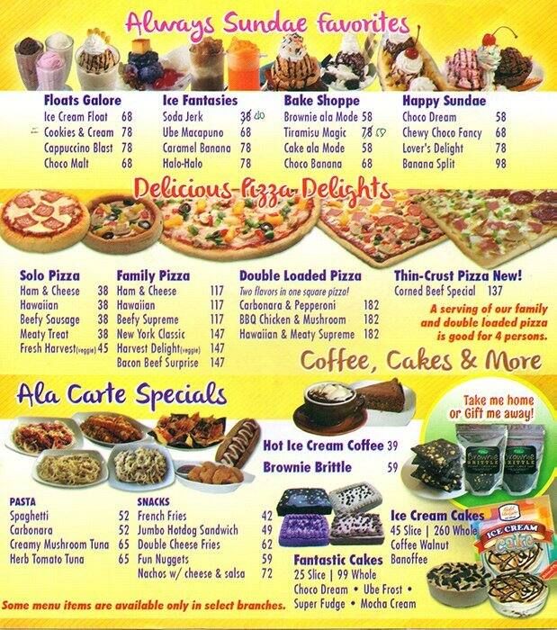 Ice Cream Store Menu, Menu for Ice Cream Store, San Nicolas, Pasig City