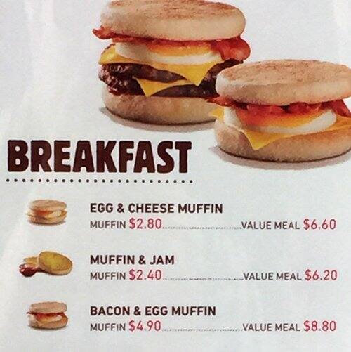 Burger King Menu, Menu for Burger King, Newmarket, Auckland Menumania