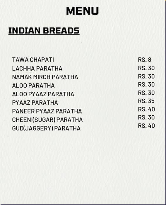 Batras Take Away Corner menu