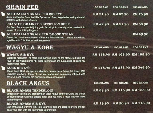 Haven S Steakhouse Menu Menu For Haven S Steakhouse Puchong Jaya Selangor