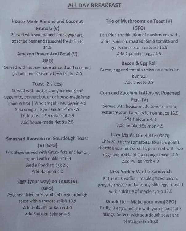 Whisk and Ladle Menu, Menu for Whisk and Ladle, Milton, Brisbane