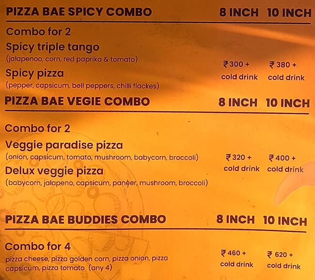 Pizza_Before_Anyone_Else (Pizza Bae) menu