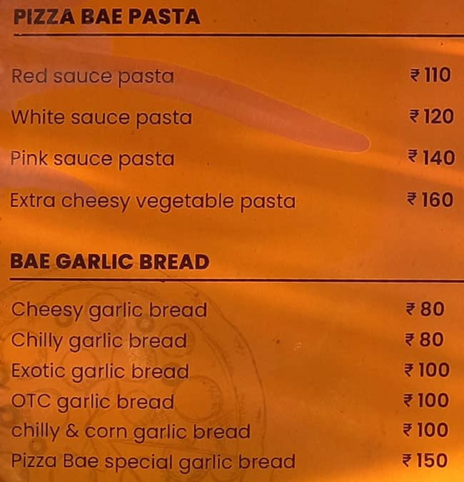 Pizza_Before_Anyone_Else (Pizza Bae) menu