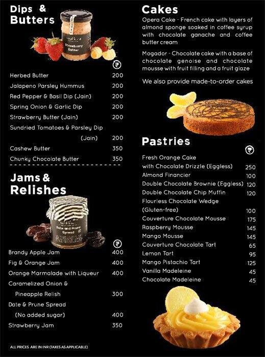 Menu at The Baker's Dozen, Mumbai, Eden II