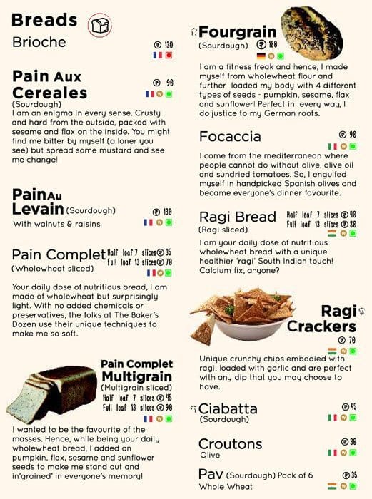 The Baker's Dozen Menu, Menu for The Baker's Dozen, Powai, Mumbai Zomato