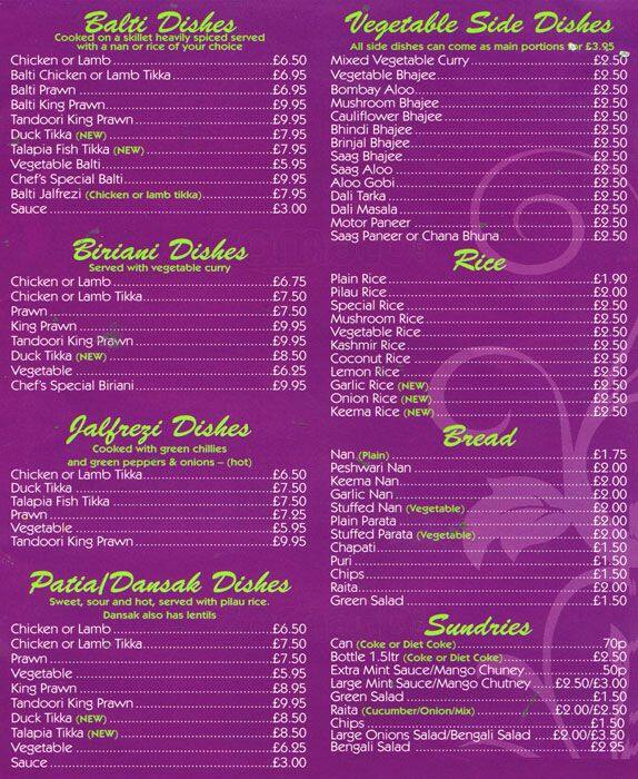 Paprika menu