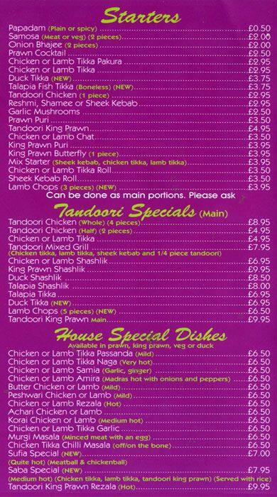 Paprika menu