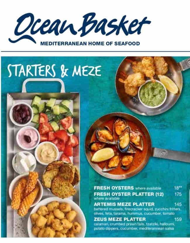 Ocean Basket Menu, Menu for Ocean Basket, Sunninghill, Sandton Zomato SA