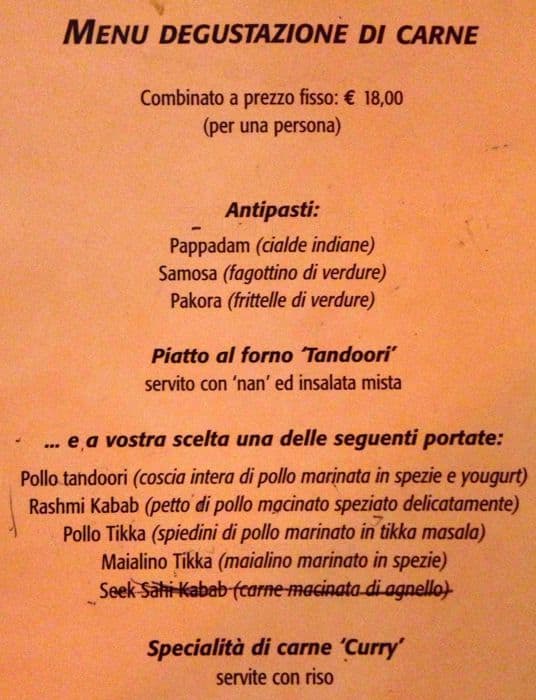 Menu di Il Guru 