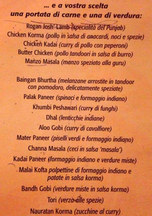 Menu di Il Guru 