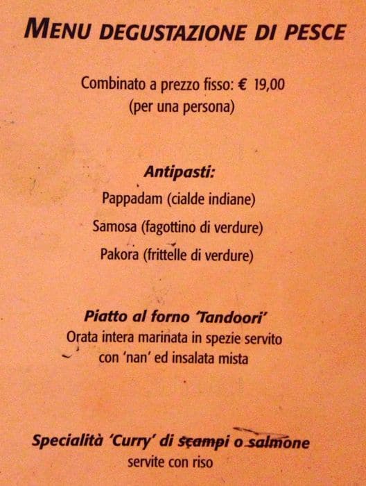 Menu di Il Guru 