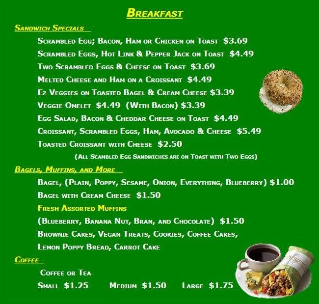 EZ Stop Deli Menu, Menu for EZ Stop Deli, Berkeley, Berkeley