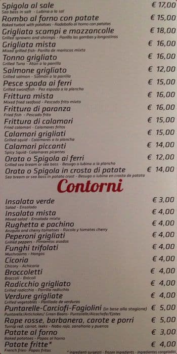 Menu di Il Carpaccio 