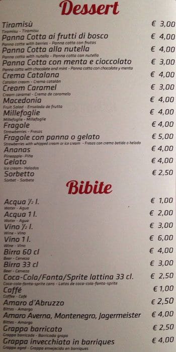 Menu di Il Carpaccio 