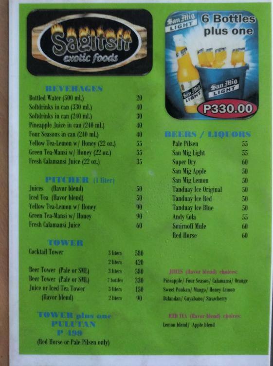 Sagitsit Exotic Food Menu Menu For Sagitsit Exotic Food Santa Mesa sagitsit-exotic-food-menu-menu-for-sagitsit-exotic-food-santa-mesa