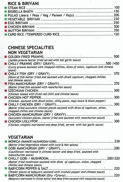 Apex Garden menu