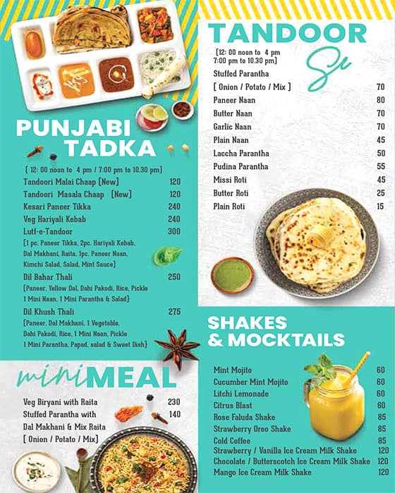 Om Sweets menu