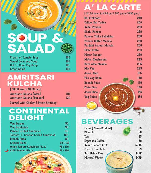 Om Sweets menu