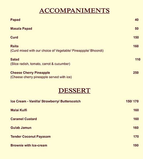 Mahesh Lunch Home menu