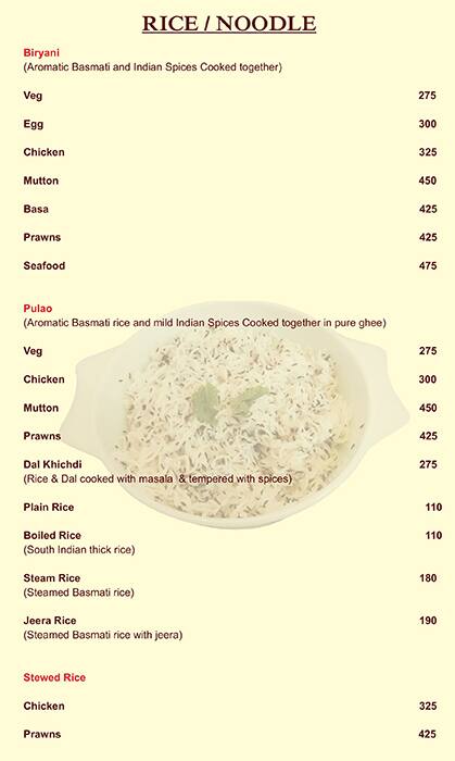 Mahesh Lunch Home menu