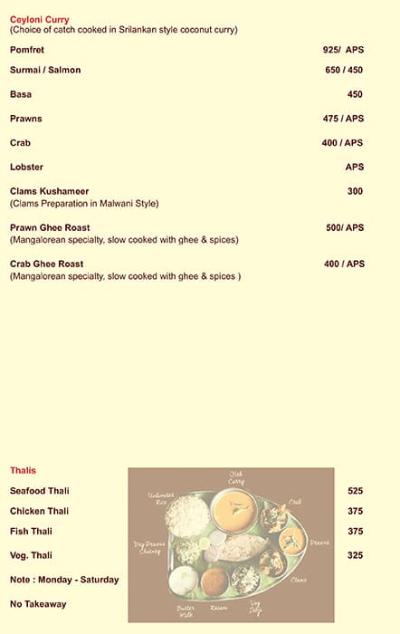 Mahesh Lunch Home menu