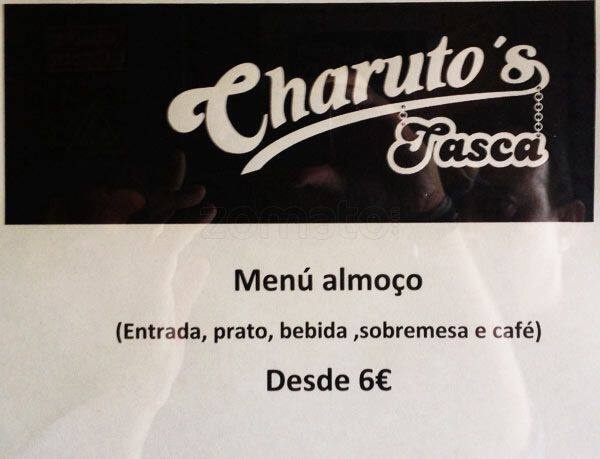 Menu at Tasca do Charuto, Lisbon