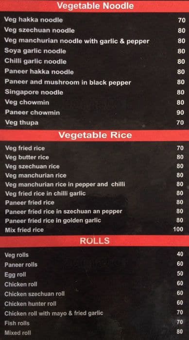 Menu at Darz Food, Gandhinagar