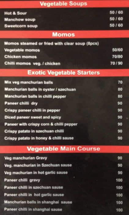 Menu at Darz Food, Gandhinagar