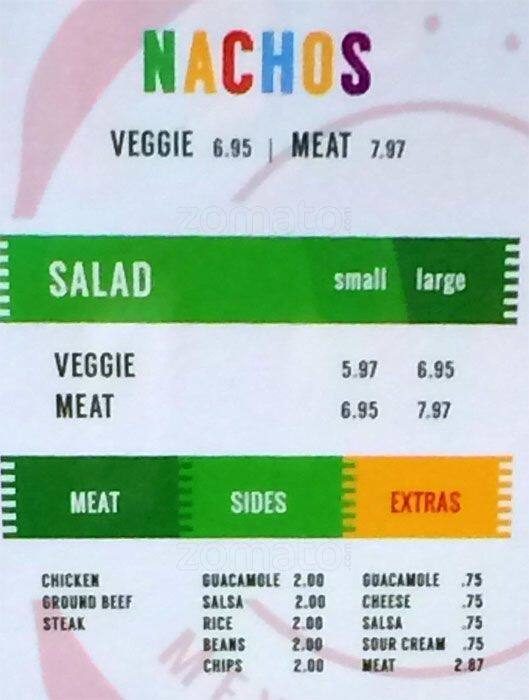 Guacamole Mexican Grill Menu, Menu for Guacamole Mexican Grill, North